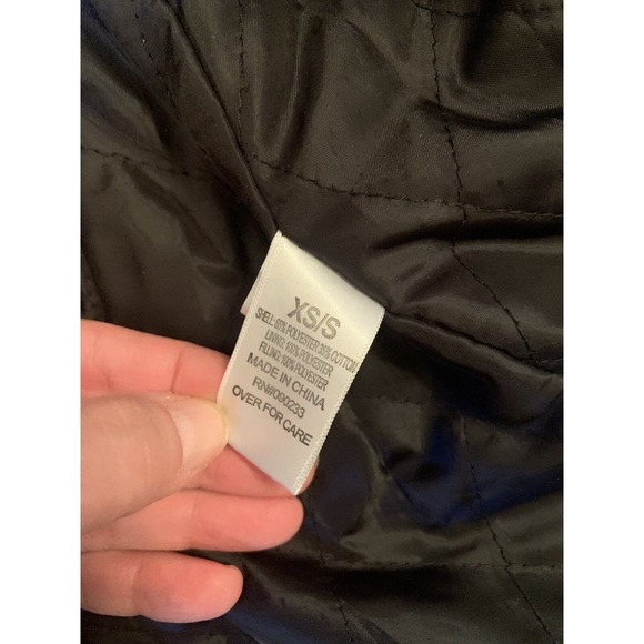 PacSun XS/S Quilted Lined Plaid Shacket Black Gray White Check Button Down Shirt - Picture 9 of 11